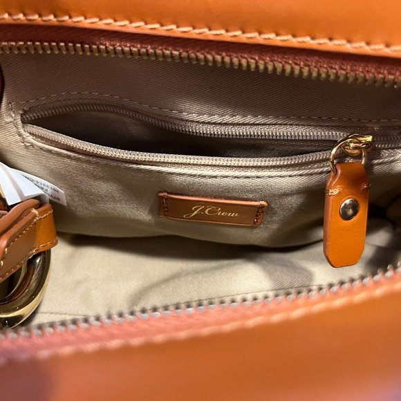 J. Crew Brown Leather Crossbody Handbag - Picture 4 of 5